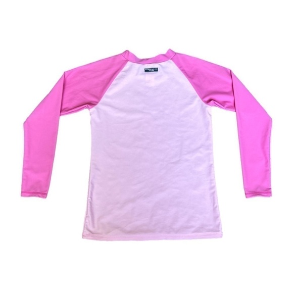 Toobydoo Two Tone Pink Rash Guard Swim Shirt - Picture 2 of 4
